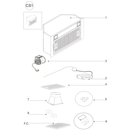 Vue éclatée AIRGLX8 (AIRGLX81) - GLX8 (GLX81)