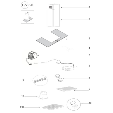 Vue éclatée HLIGHT