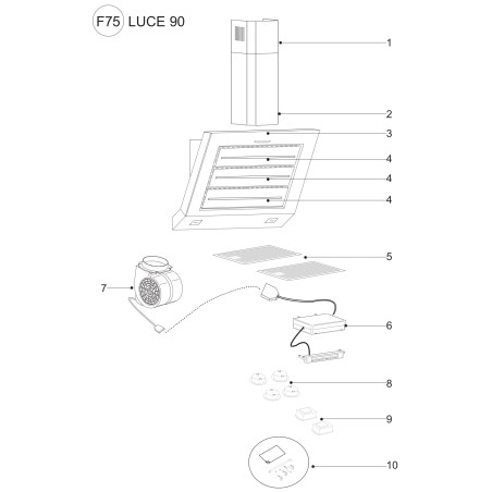 Vue éclatée HLUCE75