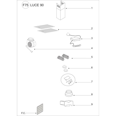 Vue éclatée AIRHLUCE7531 - HLUCE7531