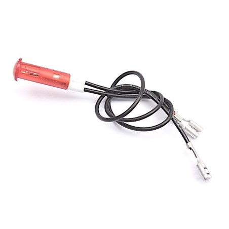 Témoin orange rond Diam. 9 mm à fil 18 cm - VEC0000320