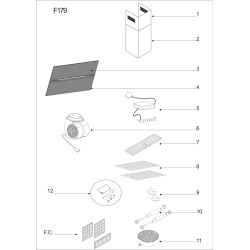 Vue éclatée de hotte...