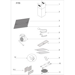 Vue éclatée de hotte...
