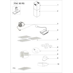Vue éclatée de hotte...