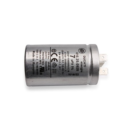 Condensateur 7µF 454V pour sèche-linge AEG Electrolux - 1256417013