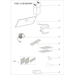 Vue éclatée AIREKOBLACK122 - EKOBLACK122